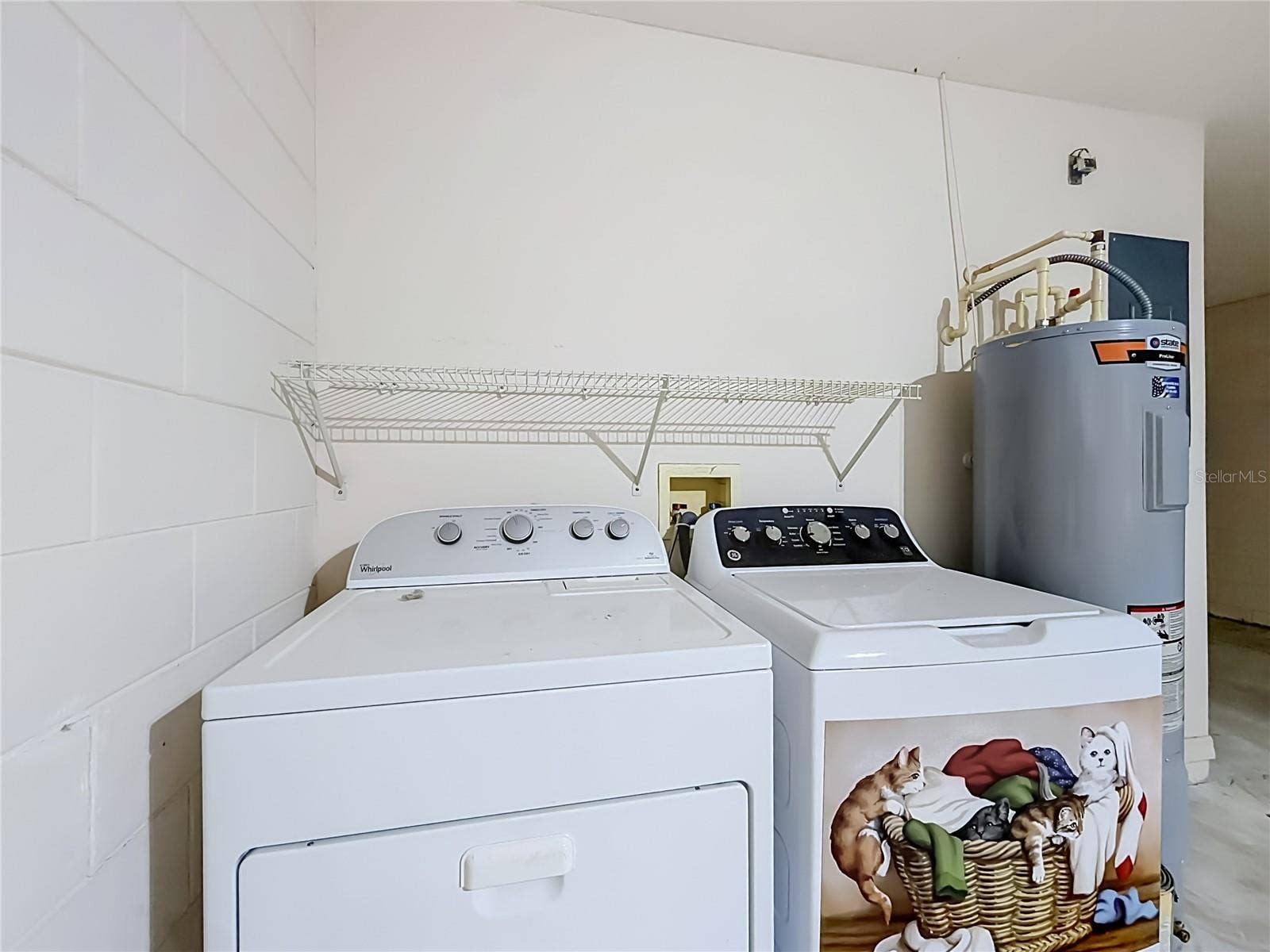 Laundry space in garage
