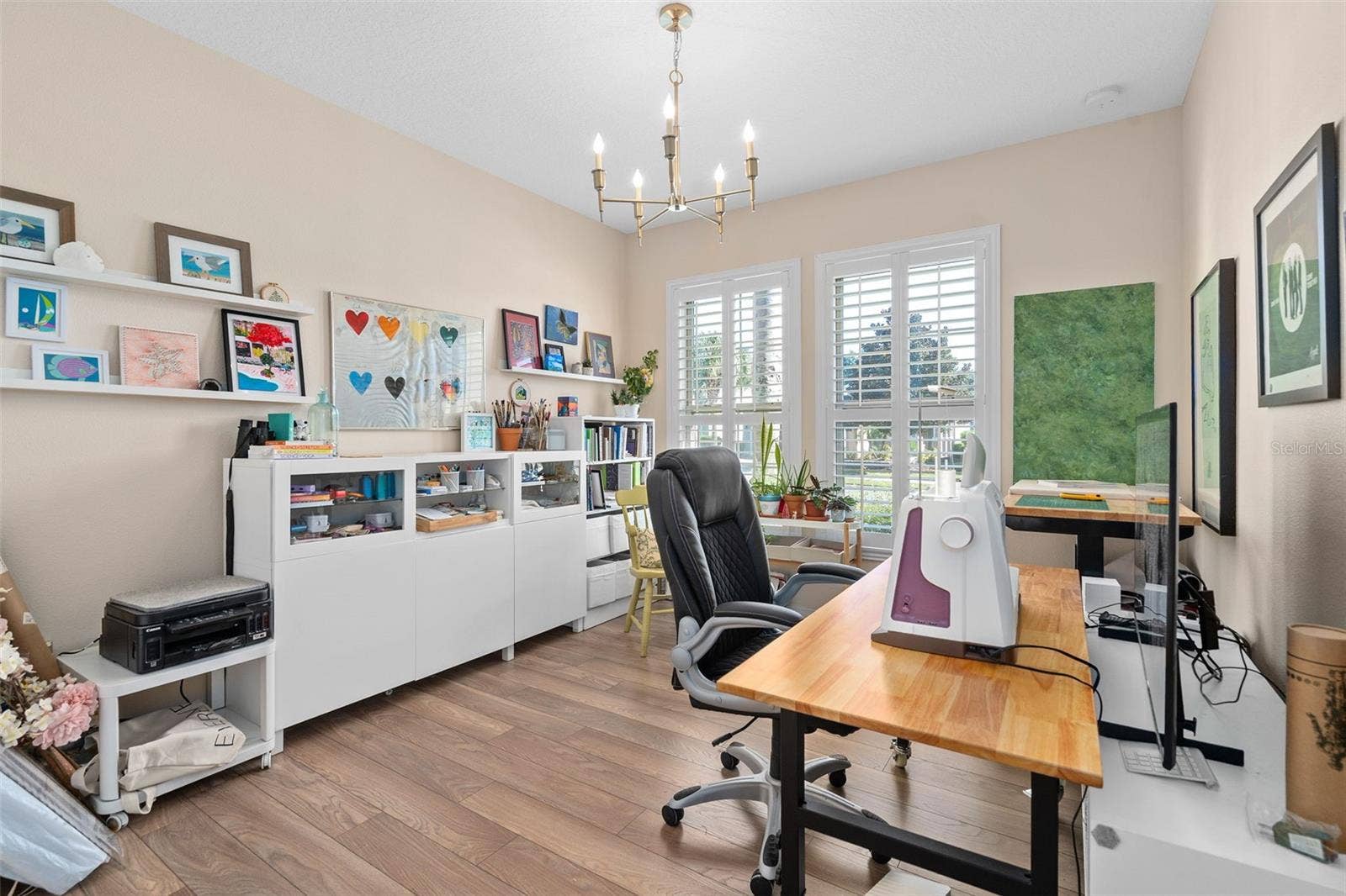 1038 TIMBERVALE TRAIL, Clermont, FL 34715 Bedroom 3 is utilized as a craft Room and offers LVP flooring