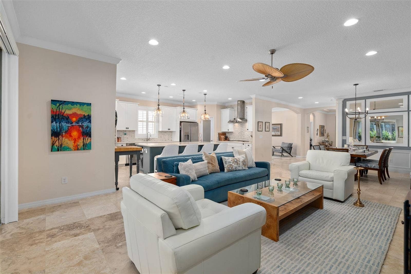 1038 TIMBERVALE TRAIL, Clermont, FL 34715 View from the Family Room toward the Kitchen. This area is great for entertaining
