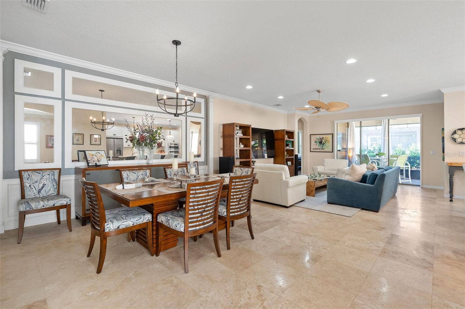 1038 TIMBERVALE TRAIL, Clermont, FL 34715 Dinning Room with a view of the Family Room