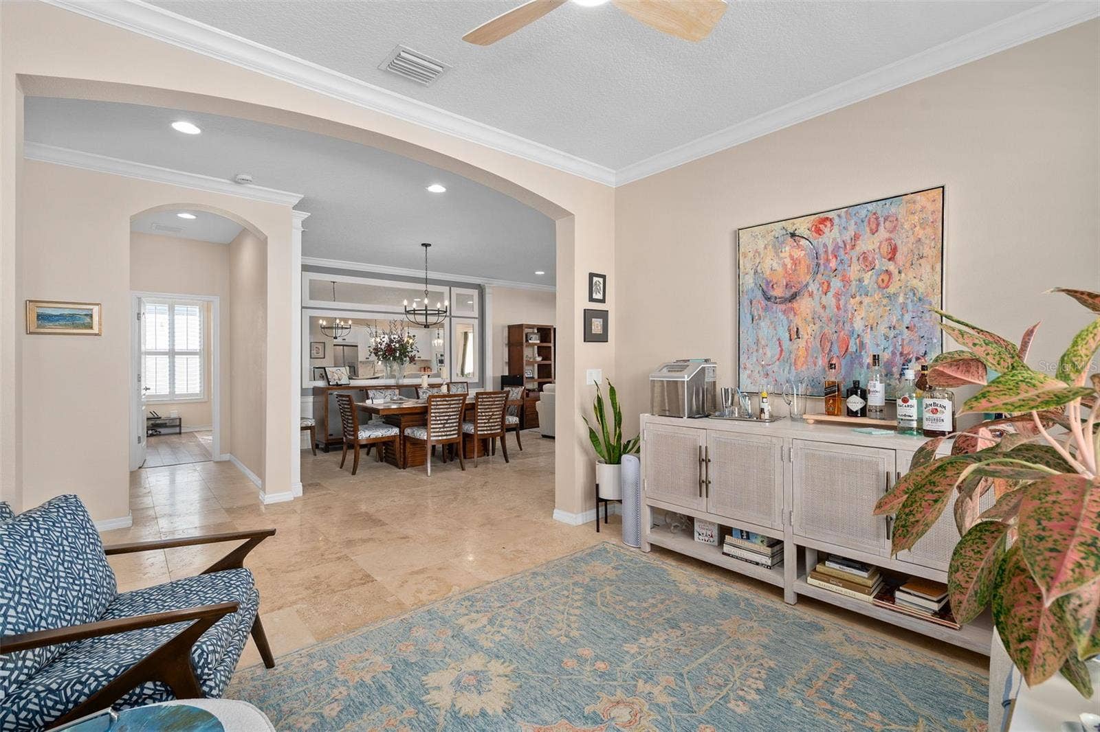 1038 TIMBERVALE TRAIL, Clermont, FL 34715 Flex Space with the Dining Room in the background