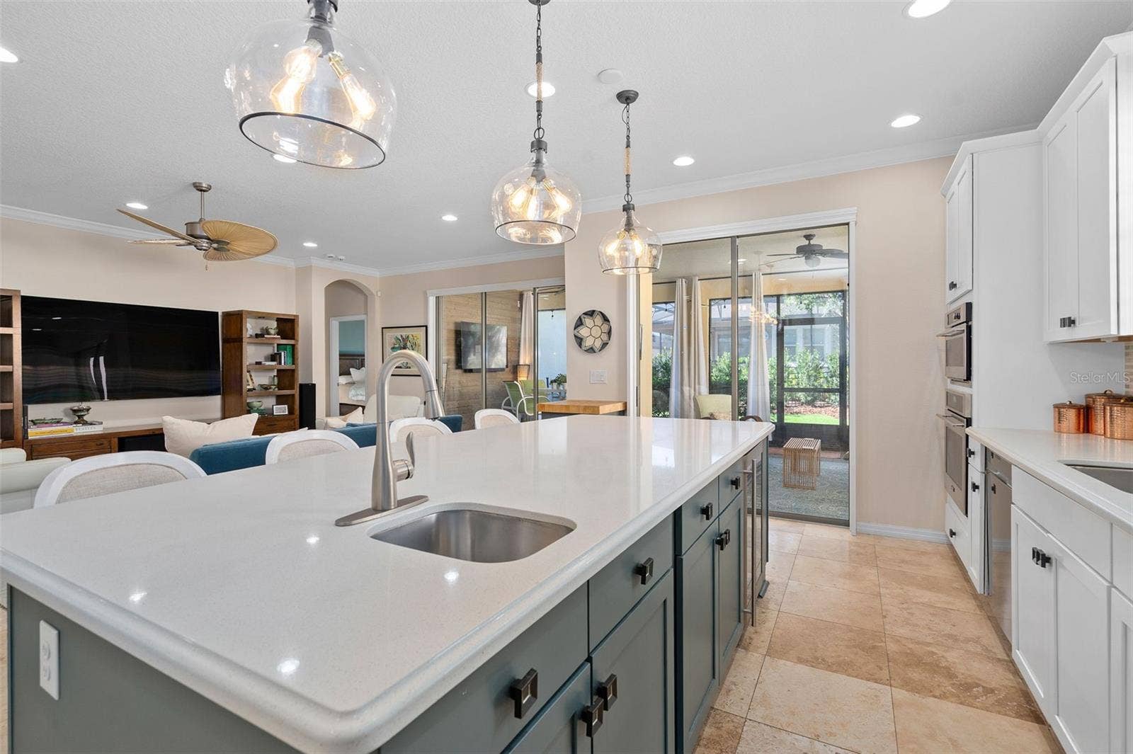 1038 TIMBERVALE TRAIL, Clermont, FL 34715 View of the Family Room from the Kitchen