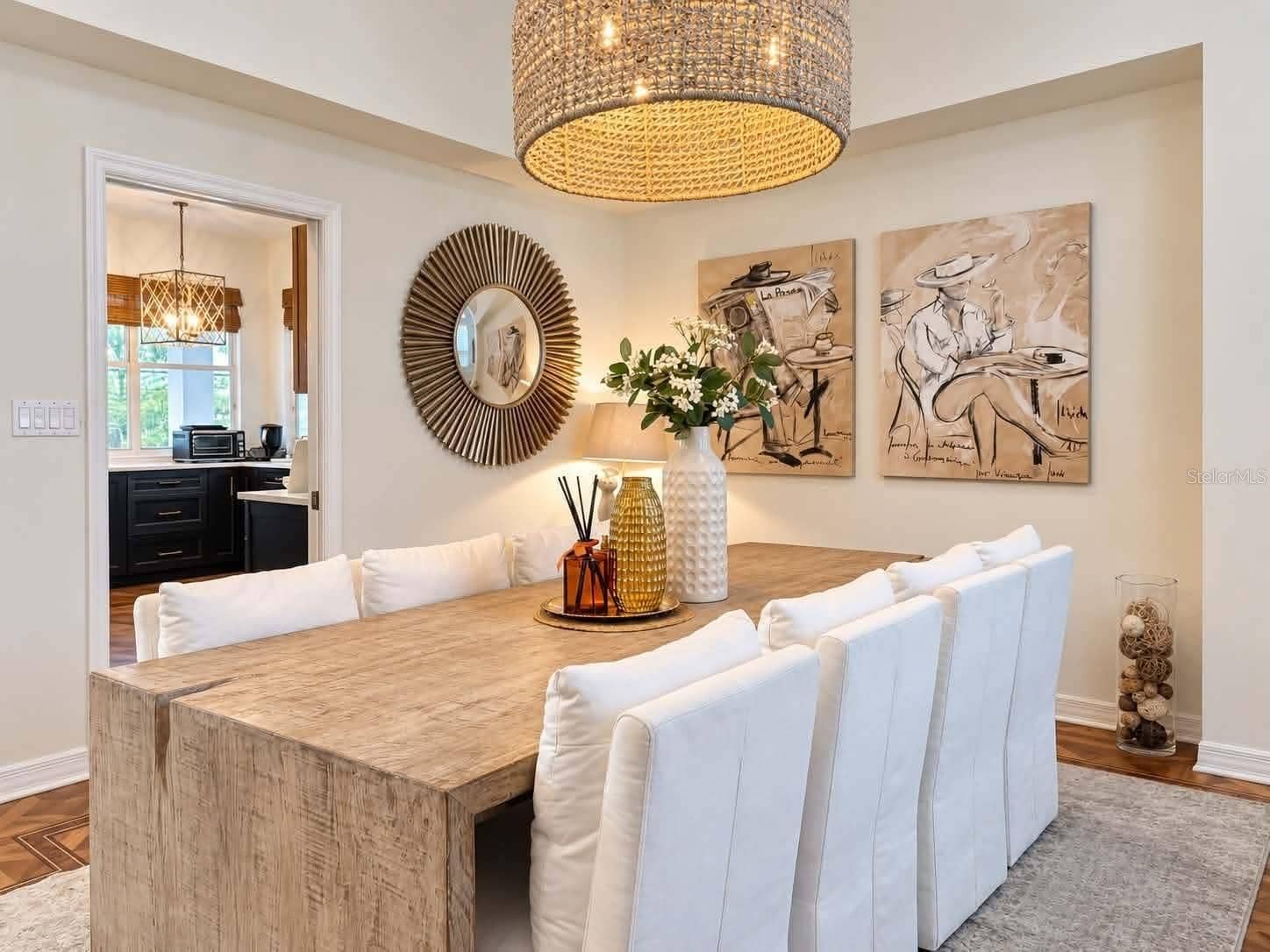 972 OAKPOINT CIRCLE, Apopka, FL 32712 Formal dining with beautiful woven chandelier