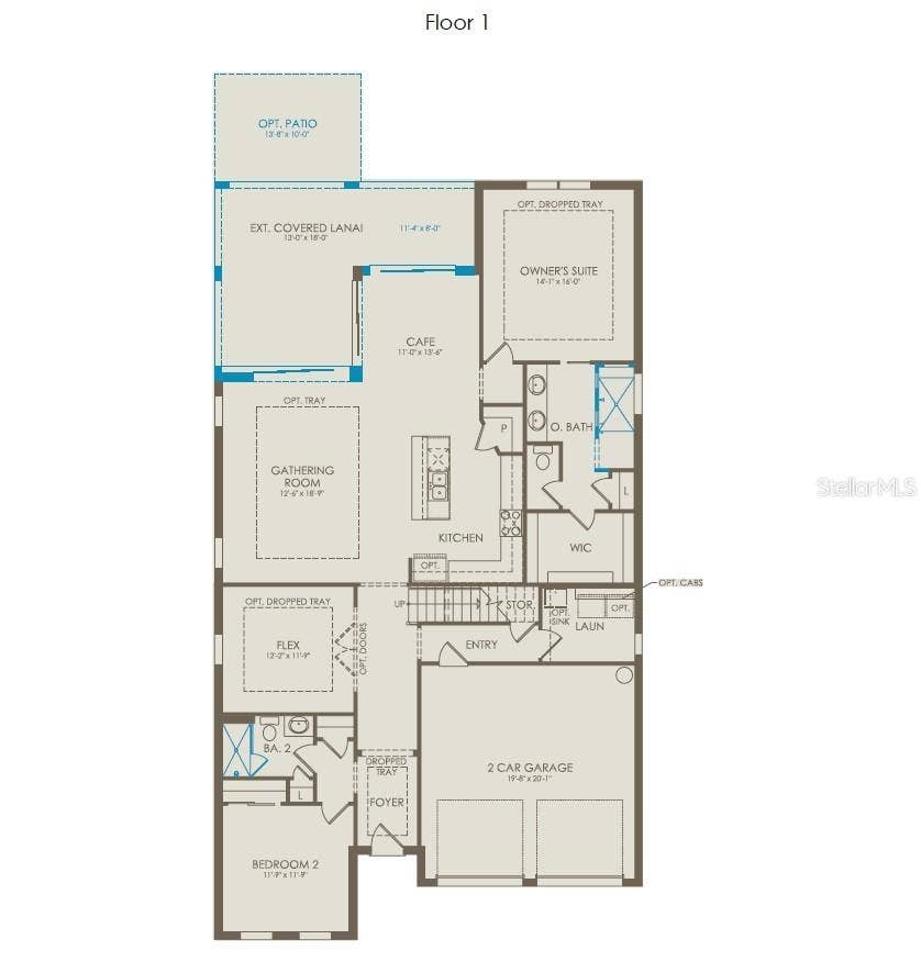 16700 MINT MEADOW ROAD, Orlando, FL 32820 Floor Plan - Floor One