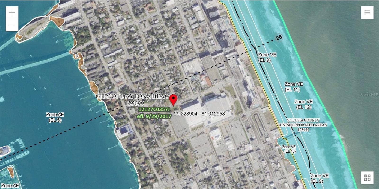 EARL STREET, Daytona Beach, FL 32118 FEMA Flood Zone X