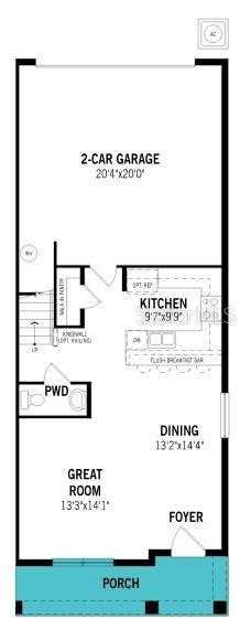 2263 NIGHTSHADE GROVE LANE, Apopka, FL 32712 Catalina II Floorplan Craftsman Elevation First Floor