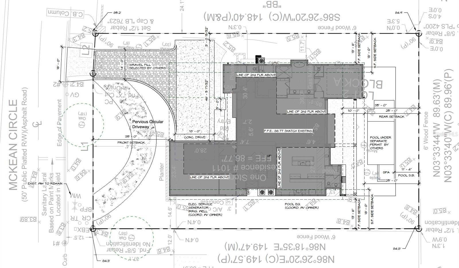 1011 MCKEAN CIRCLE, Winter Park, FL 32789 Site Plan