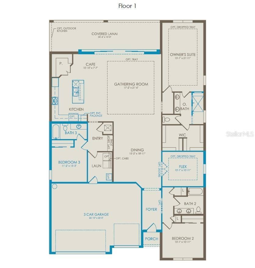 4908 HANDSOME HILLS DRIVE, Mount Dora, FL 32757 Floor Plan - Floor One