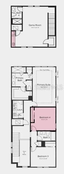 14775 FIELD DAISY DRIVE, Winter Garden, FL 34787 Floor 2 Plan: Additional Highlights include: Wet bar at game room, whole house 8' interior doors, 42" upper kitchen cabinets, quartz counter tops and crown molding package at kitchen.