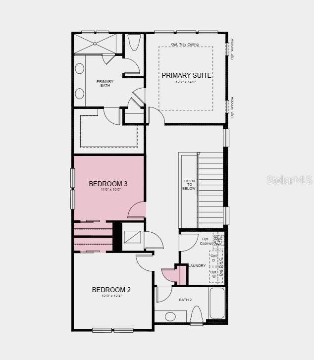 Second Floor Plan - Additional Highlights Include: wet bar at game room, pre-plumbed for future laundry sink, gas appliance package, quartz countertops, and refrigerator