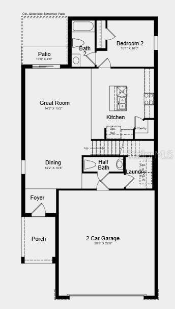 5309 LOGGIA LANE, Kissimmee, FL 34758 Floor 1 Plan: Additional Highlights Include: GE refrigerator, laundry package, and whole house blinds.