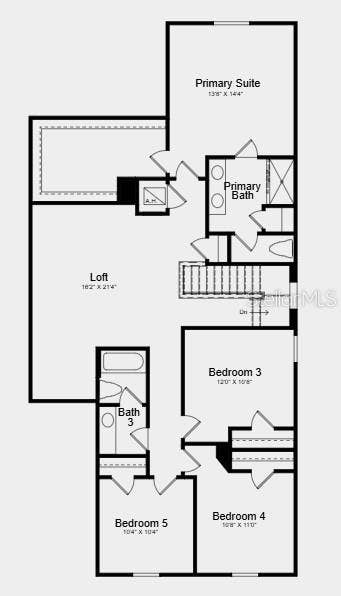 5309 LOGGIA LANE, Kissimmee, FL 34758 Floor 2 Plan: Additional Highlights Include: GE refrigerator, laundry package, and whole house blinds.