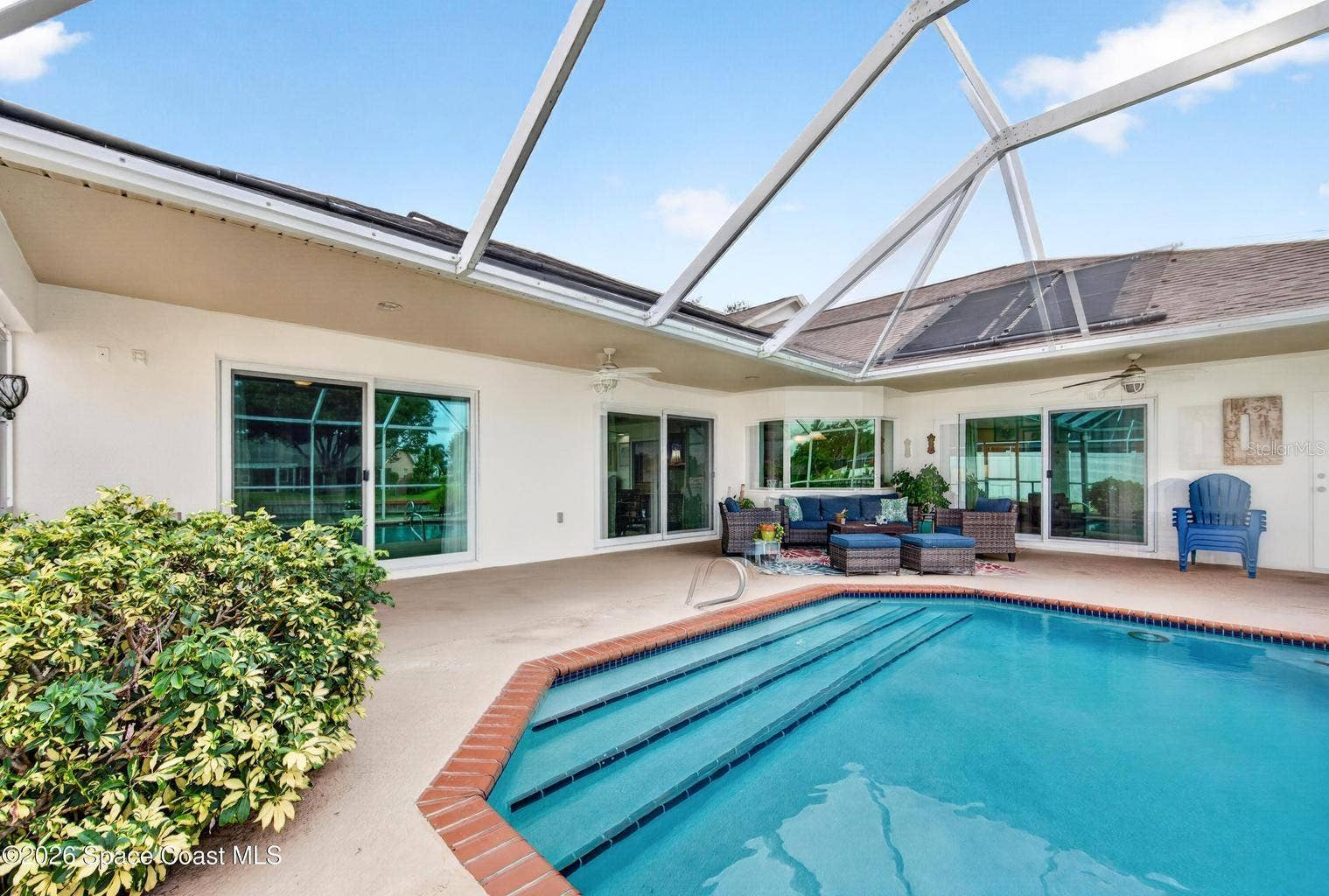 Covered lanai and screened pool