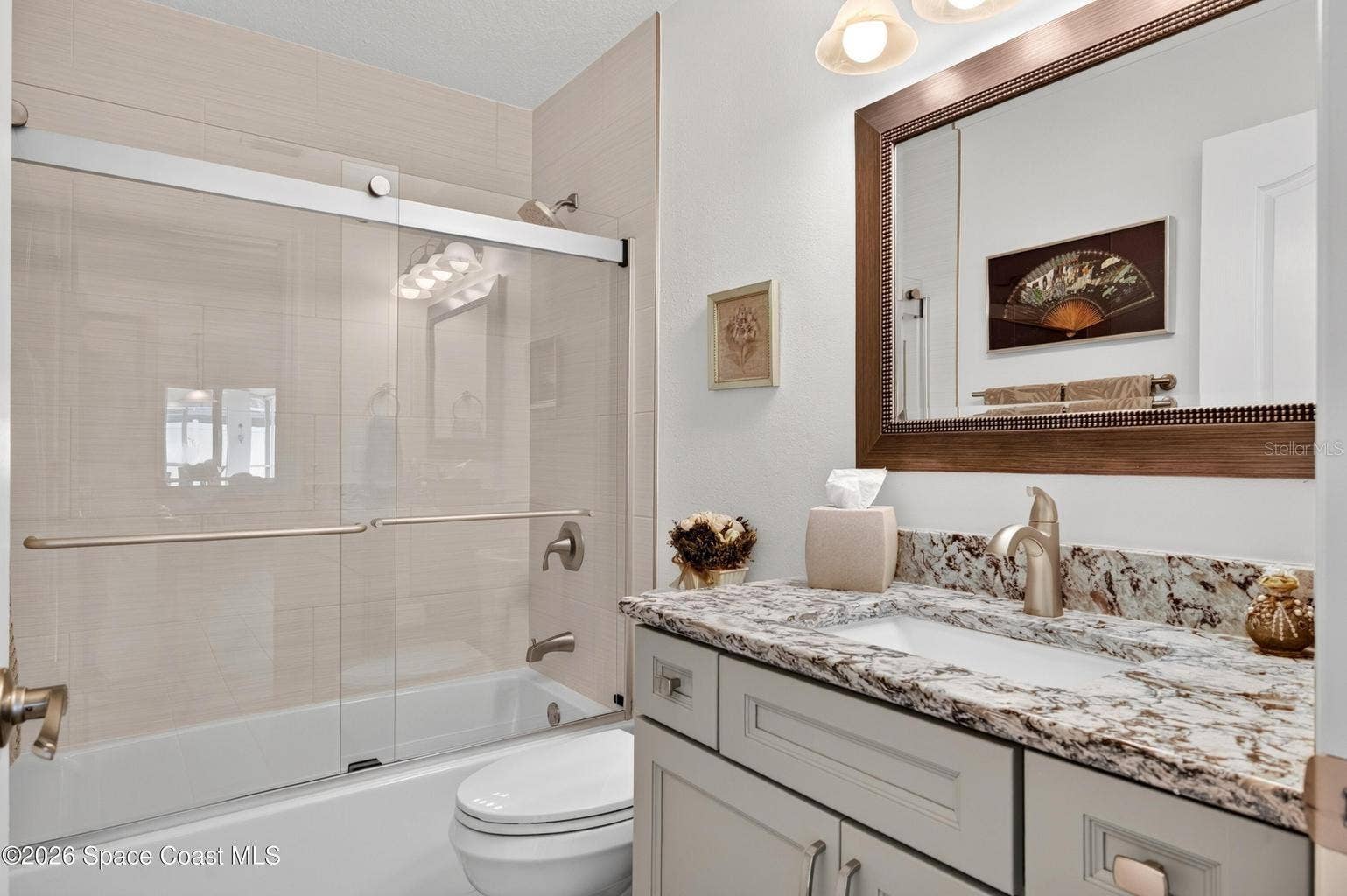 Guest bath with granite vanity
