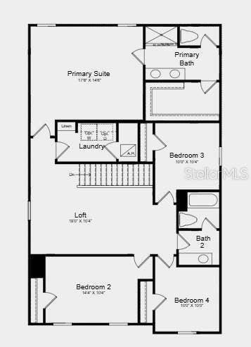 5327 LOGGIA LANE, Kissimmee, FL 34758 Floor 2 ~ Additional Highlights Include: extended LVP flooring on mail level.
