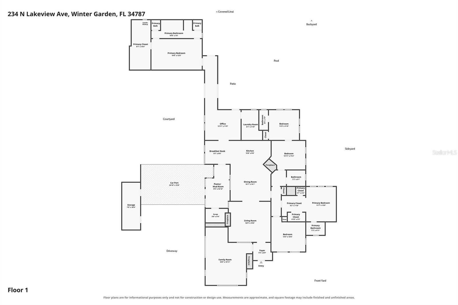 234 N LAKEVIEW AVENUE, Winter Garden, FL 34787 Floorplan