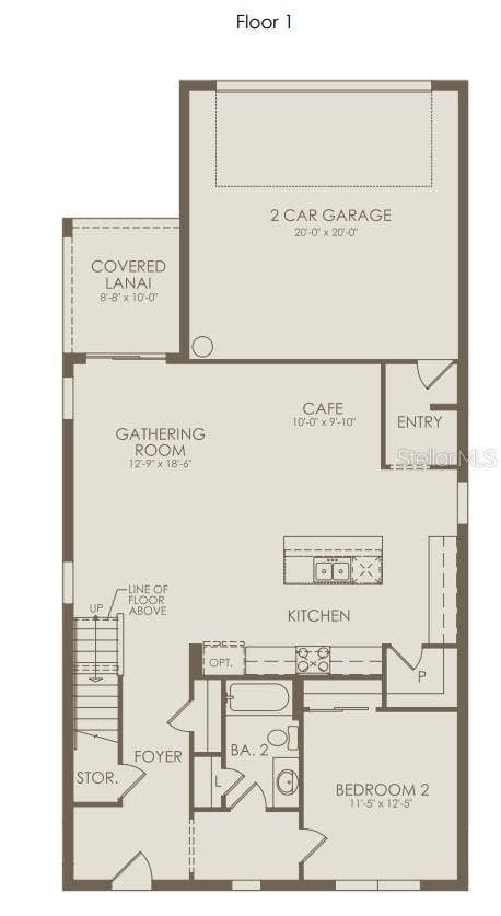 5088 SHRUB LEAF ALLEY, St Cloud, FL 34771 Floor Plan - Floor One
