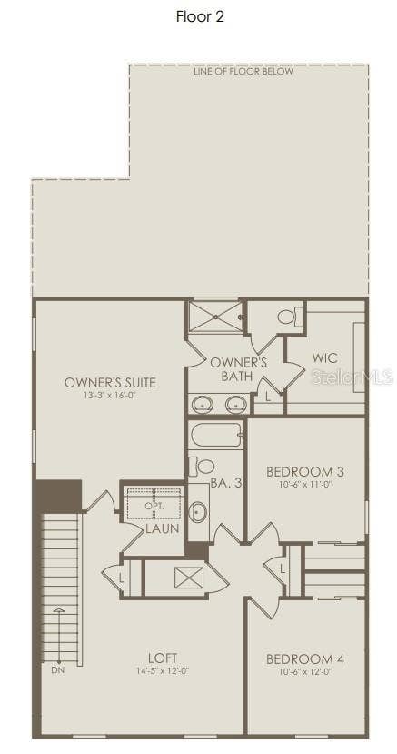 5088 SHRUB LEAF ALLEY, St Cloud, FL 34771 Floor Plan - Floor Two