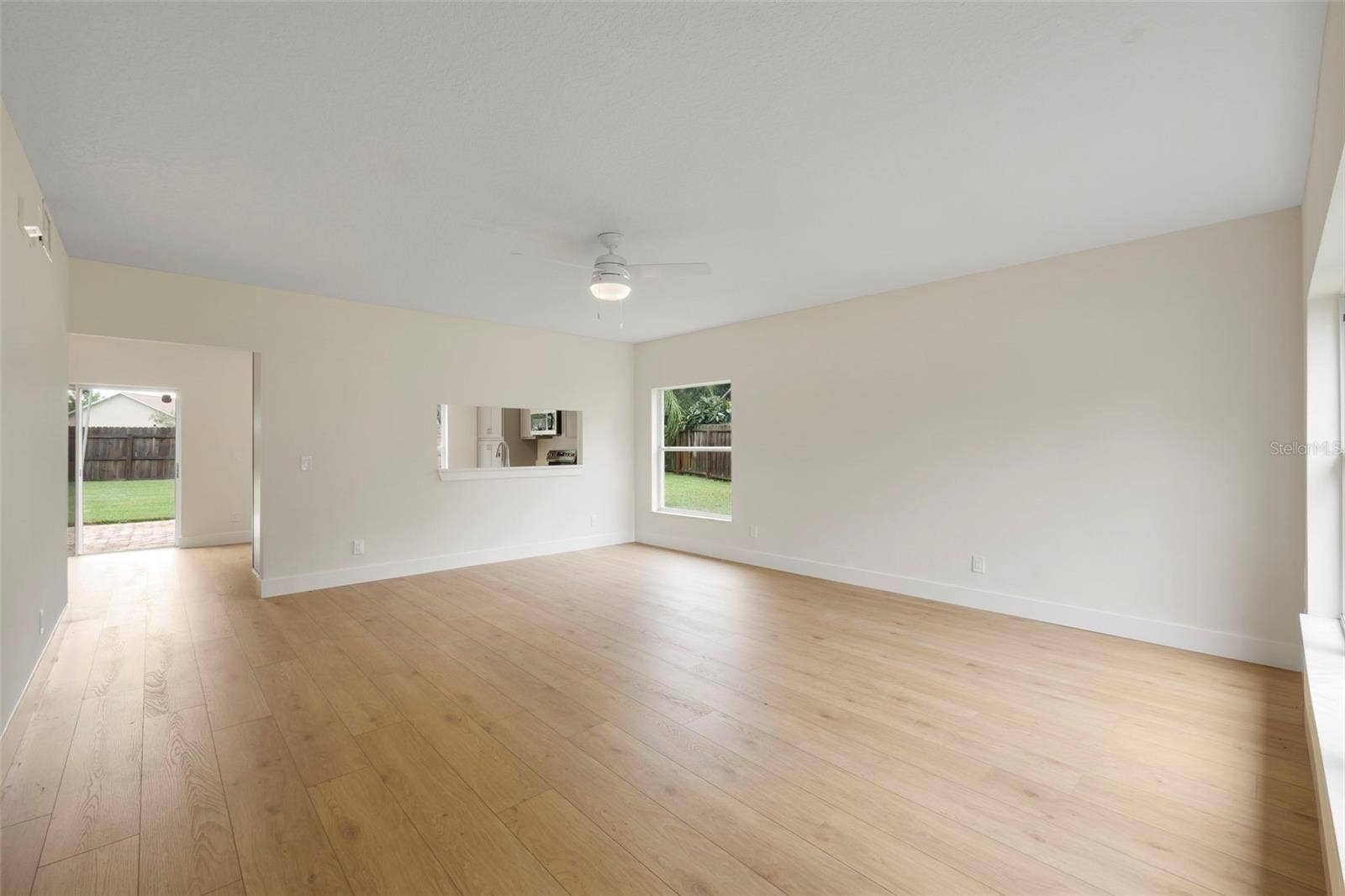 Living room facing Kitchen / Rear of the home