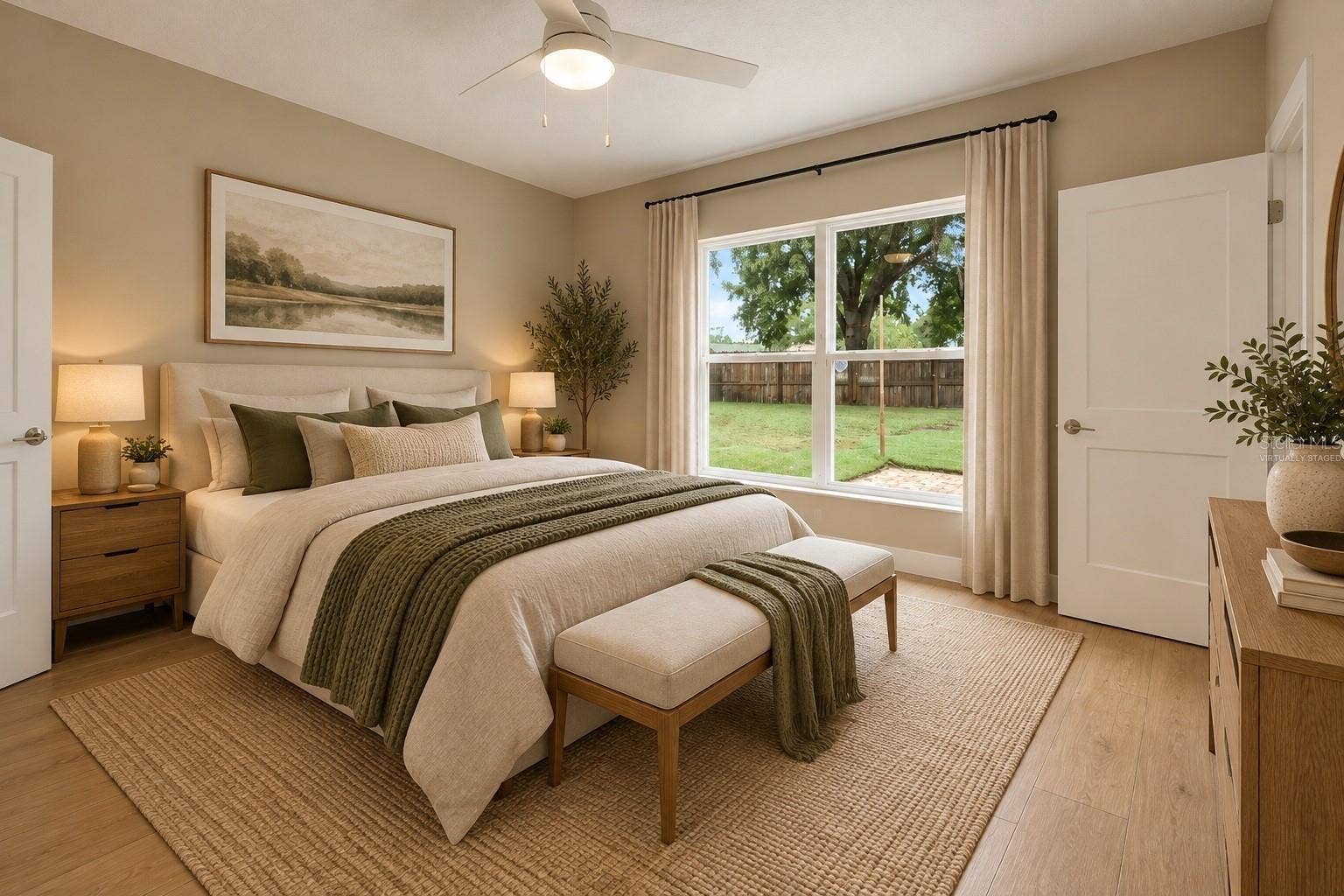 Primary Bedroom Virtually Staged
