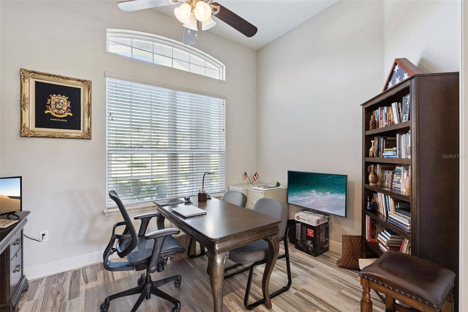 36819 WOLF COURT, Eustis, FL 32736 Office located near front door for easy access and wood look tile floors