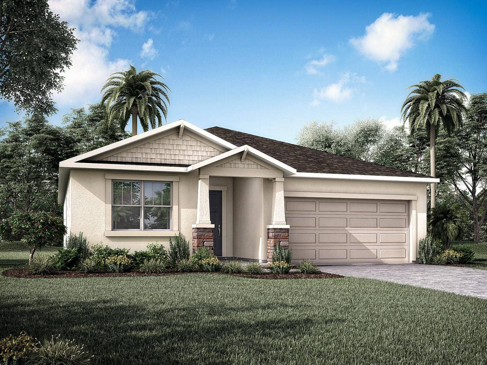 5102 SALADO DRIVE, St Cloud, FL 34771 Caledon Floorplan - Craftsman Elevation - Architect's Renderin
