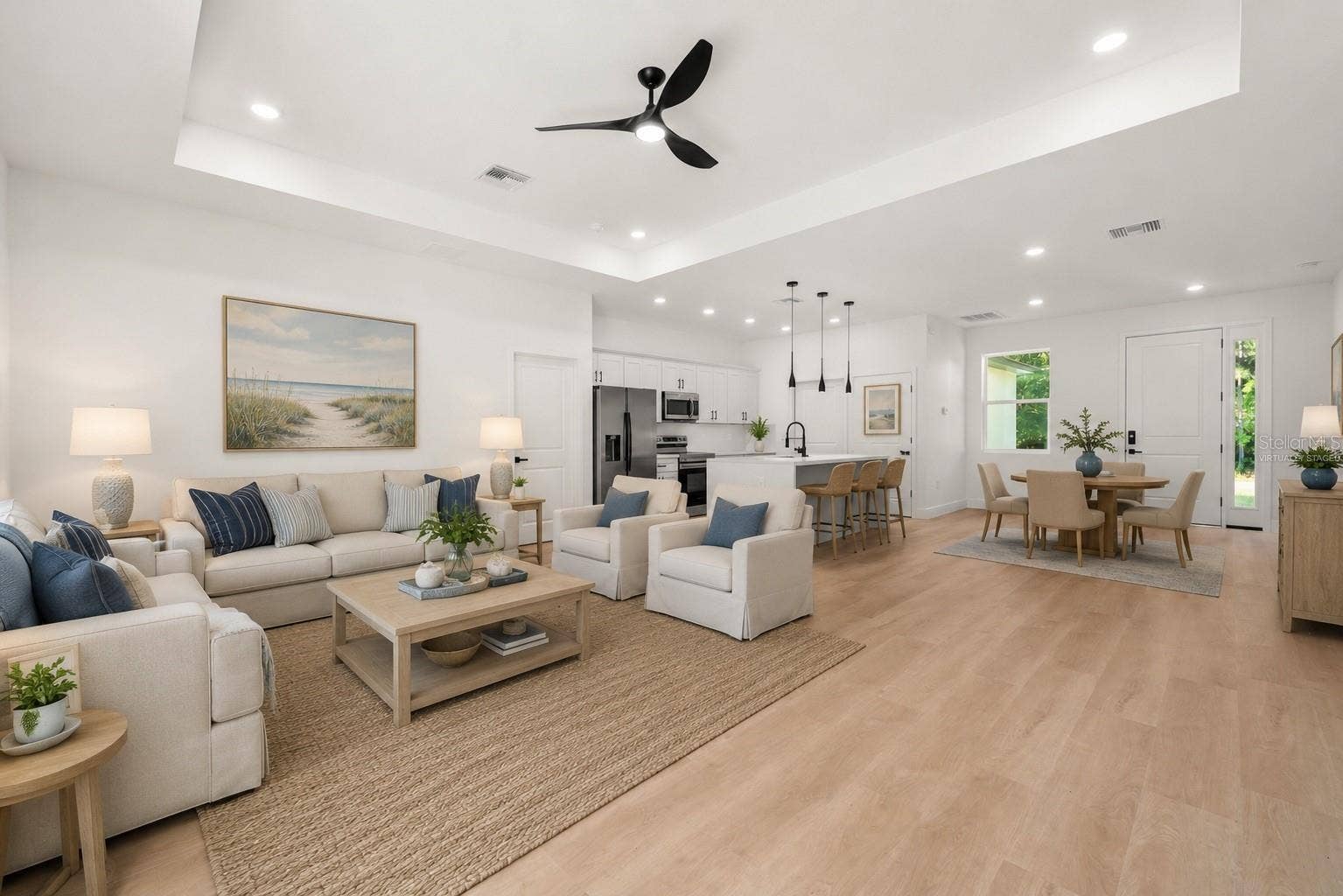 Living room- virtually staged