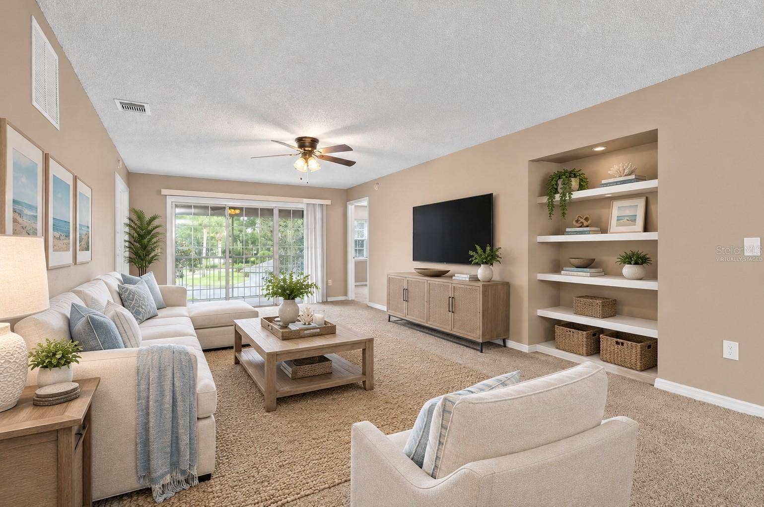 8209 OLYMPIA COURT, #8209, Longwood, FL 32779 virtually staged coastal living space