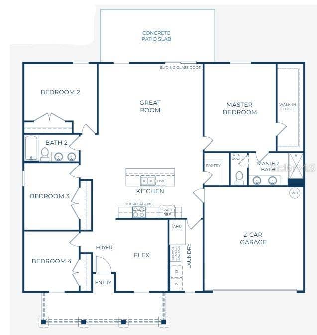 15163 SCAUP DUCK AVENUE, Weeki Wachee, FL 34614 Floor Plan-Model home - actual features may vary.