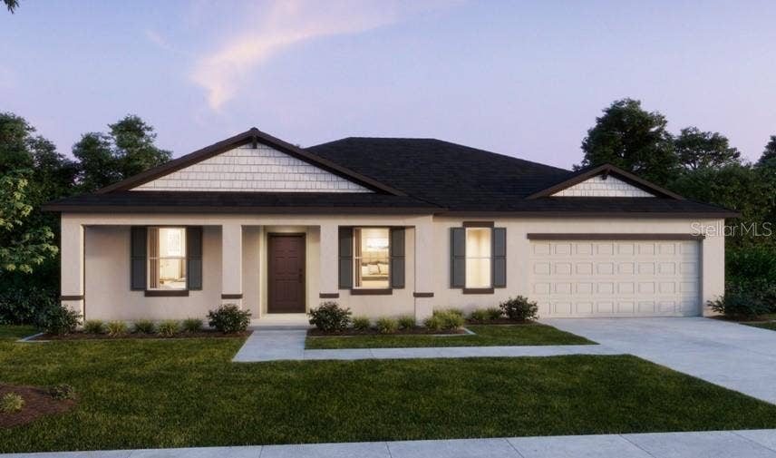 15163 SCAUP DUCK AVENUE, Weeki Wachee, FL 34614 Artist Rendering at Dusk