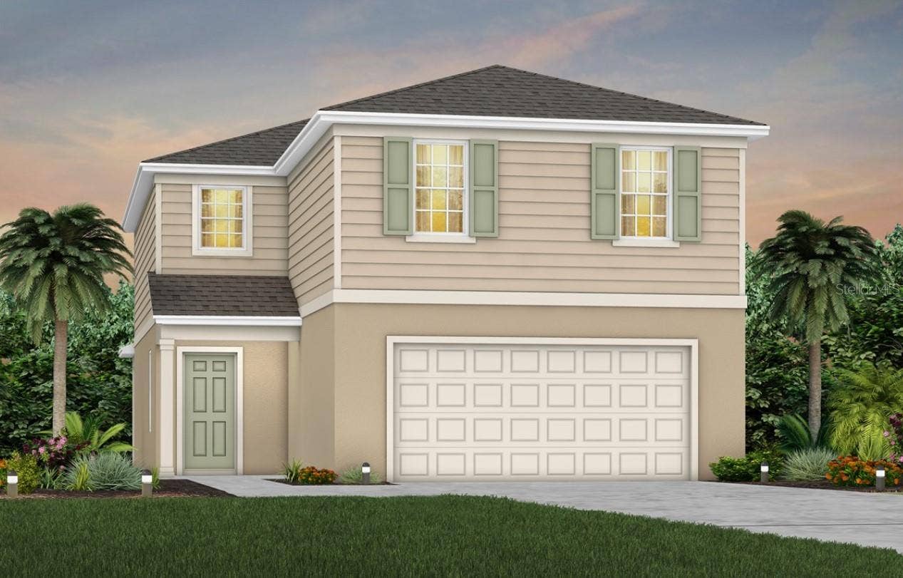 3911 MARBURY COURT, Davenport, FL 33837 Exterior Design. Artistic rendering for this new construction home. Pictures are for illustrative purposes only. Elevations, colors and options may vary.