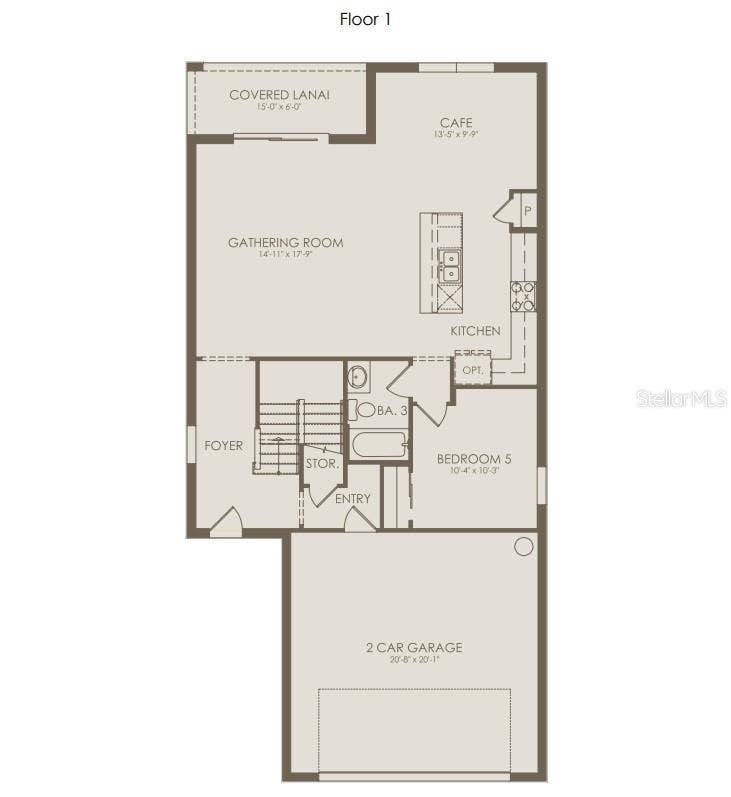 3911 MARBURY COURT, Davenport, FL 33837 Floor Plan - Floor One