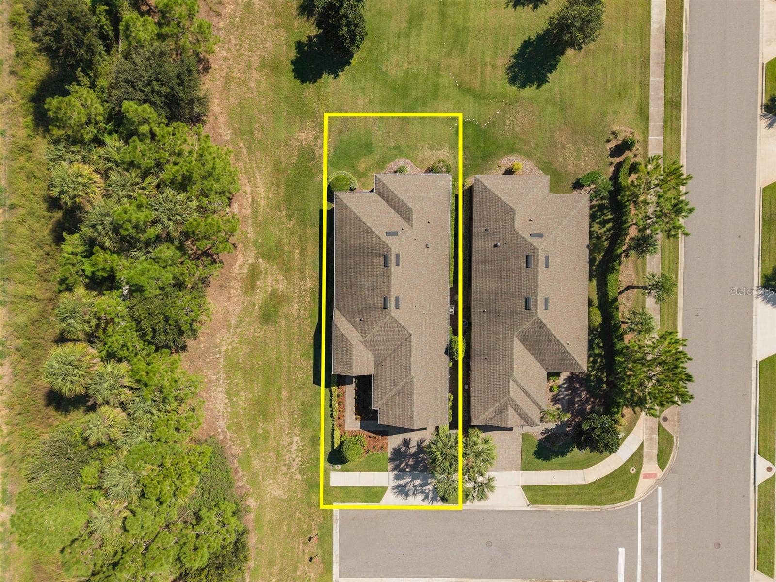 2607 CLEMSON RIDGE COURT, Clermont, FL 34715 Overhead View displaying the approximate property lines