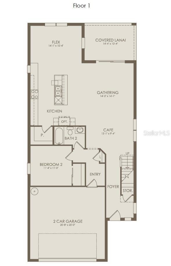 4833 FINLEY DRIVE, Davenport, FL 33837 Floor Plan - Floor One