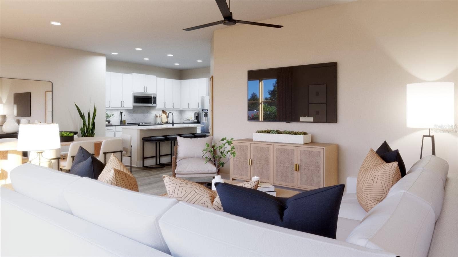 1932 GREENBOROUGH LOOP, Deland, FL 32724 Family Room Rendering (Virtually Staged)