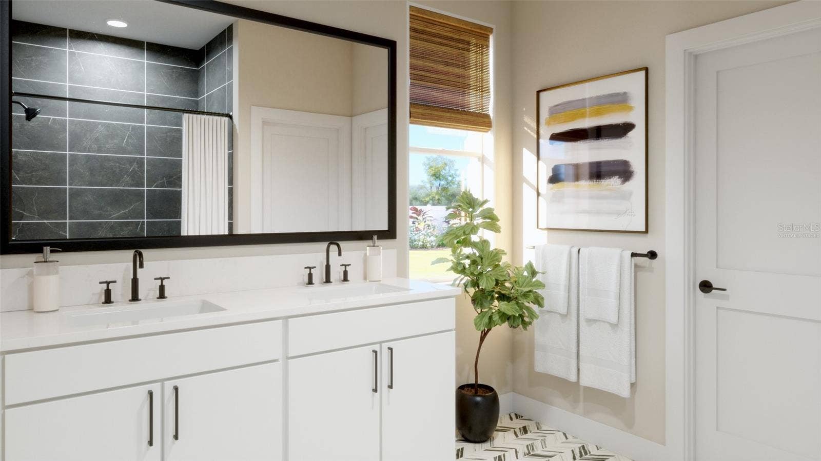 1932 GREENBOROUGH LOOP, Deland, FL 32724 Primary Bathroom Rendering (Virtually Staged)