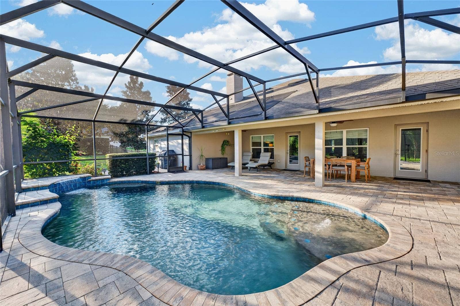 Solar heated salt water pool
