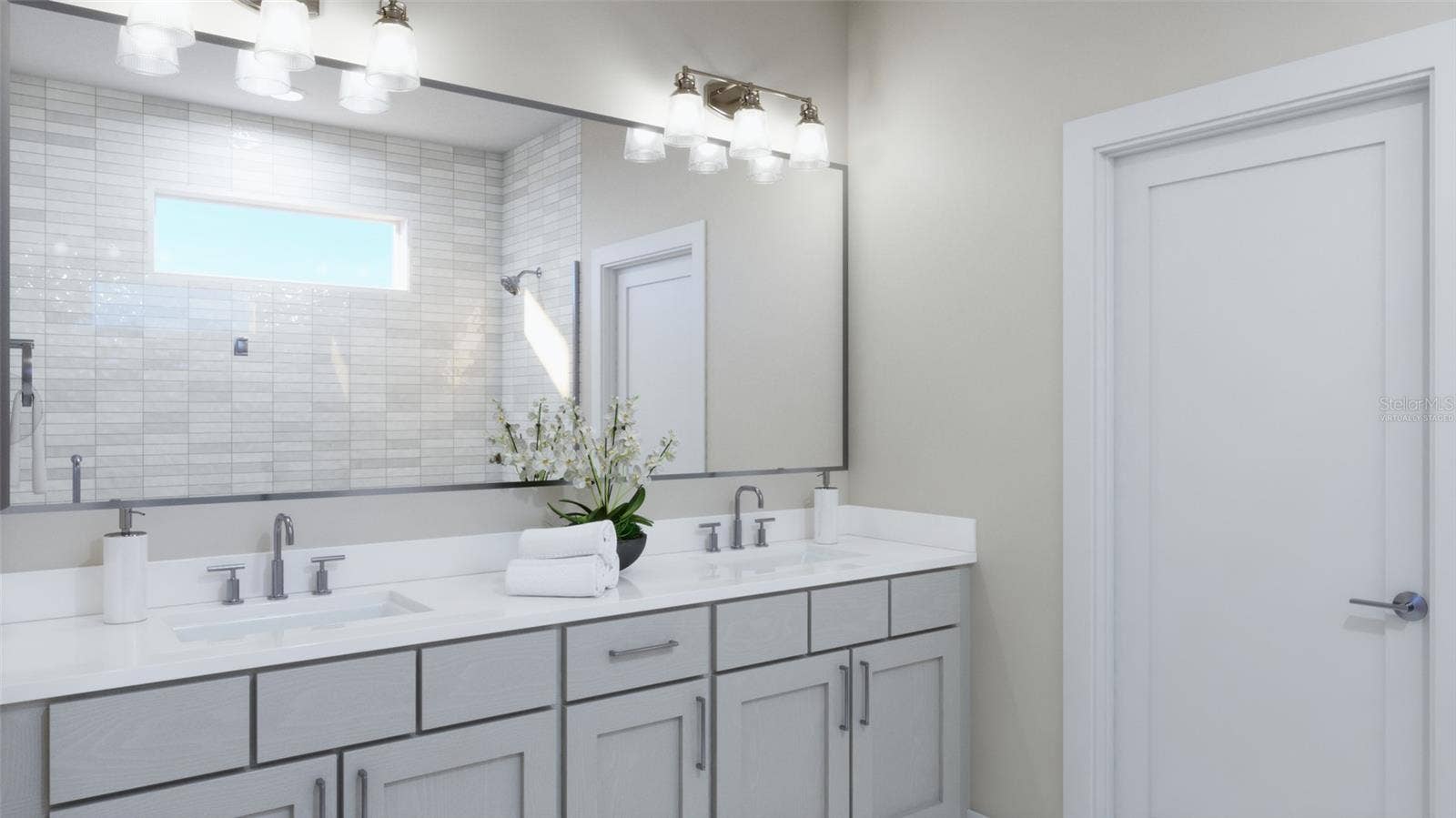 4787 TURKEY OUTLOOK ROAD, Apopka, FL 32712 Primary Bathroom Rendering (Virtually Staged)