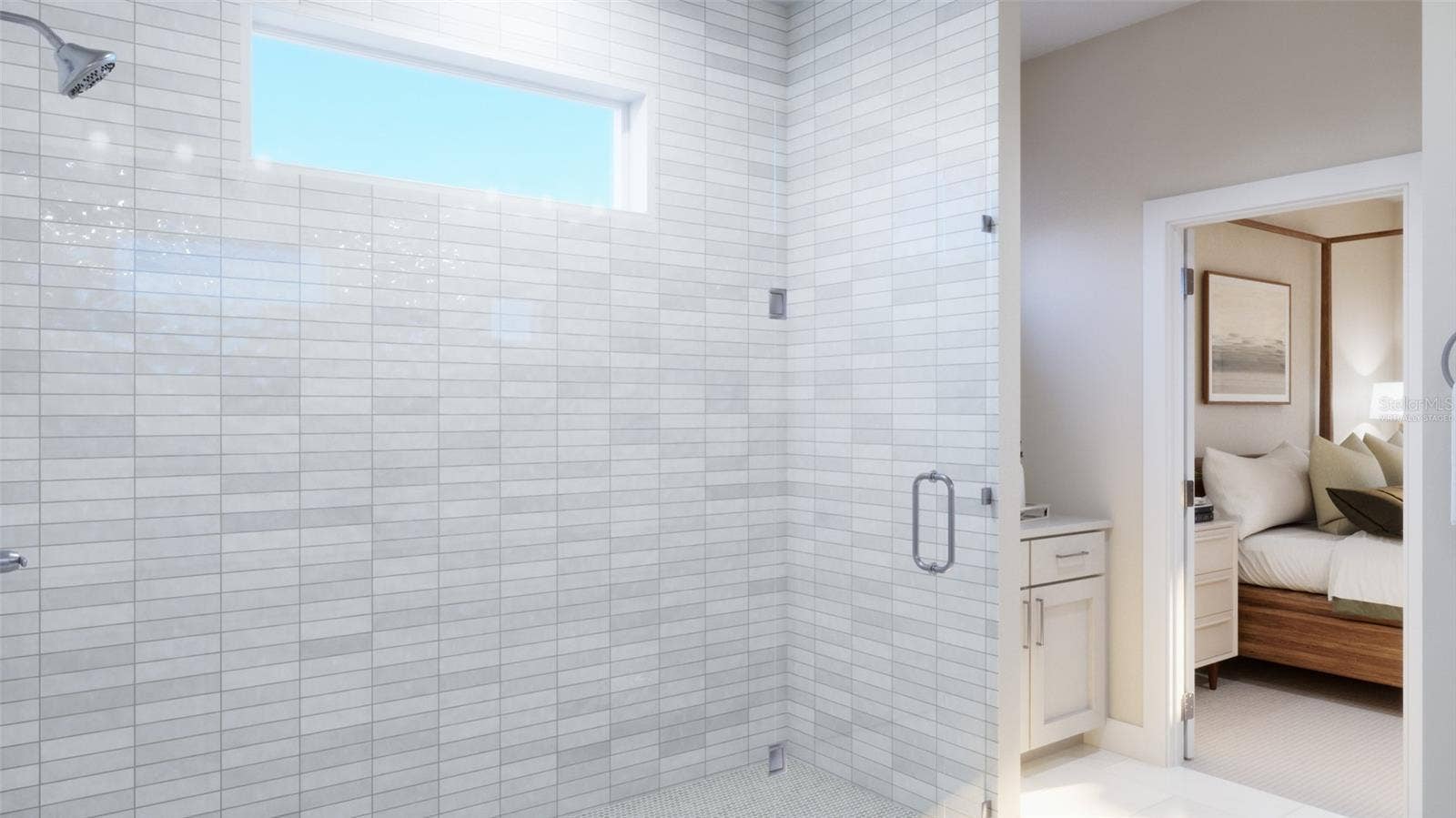 4787 TURKEY OUTLOOK ROAD, Apopka, FL 32712 Primary Bathroom Rendering (Virtually Staged)