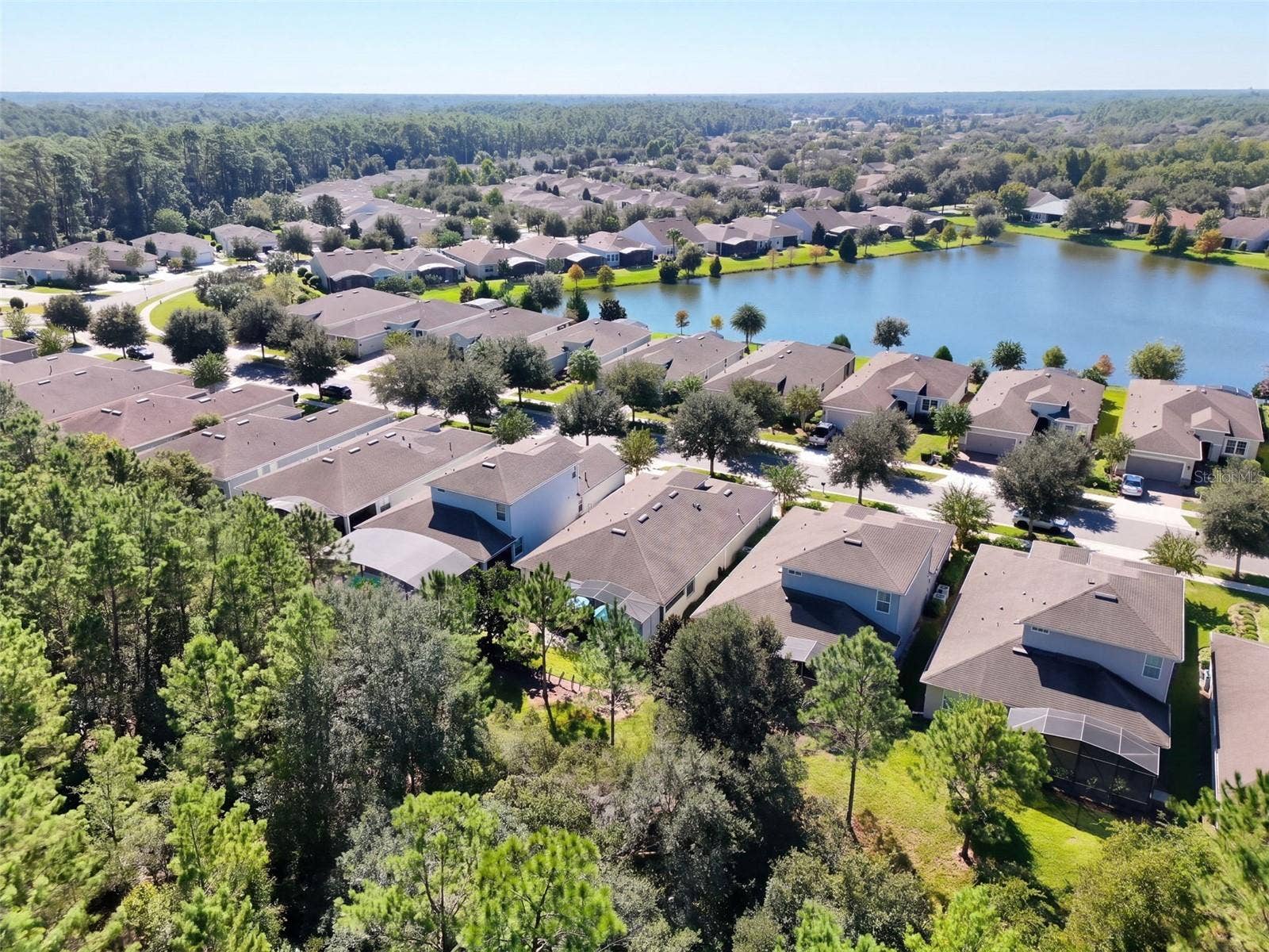 1233 EGGLESTON DRIVE, Deland, FL 32724 Aerial view from behind the Home