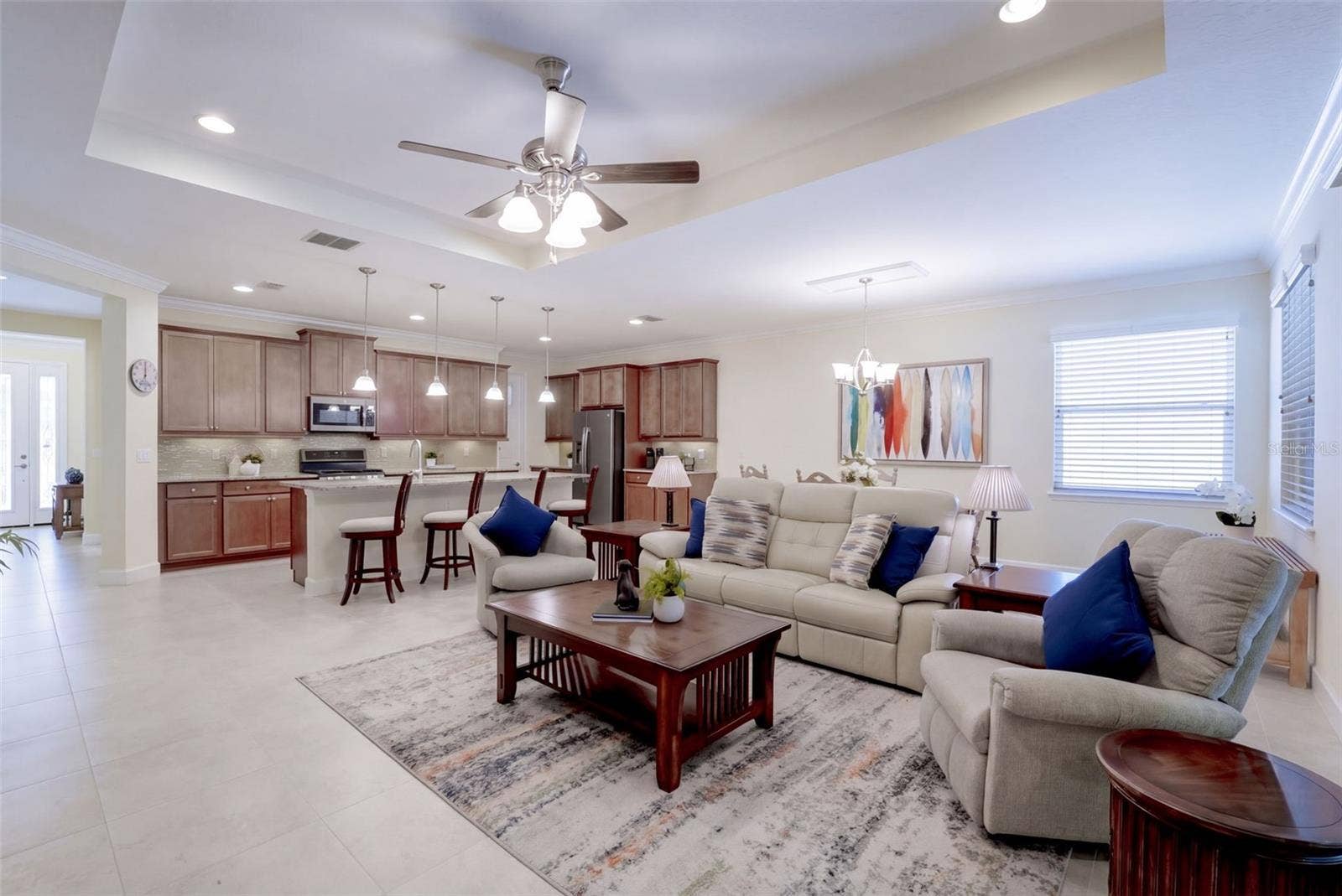 1233 EGGLESTON DRIVE, Deland, FL 32724 View of the Great Room, Dining Room & Kitchen areas