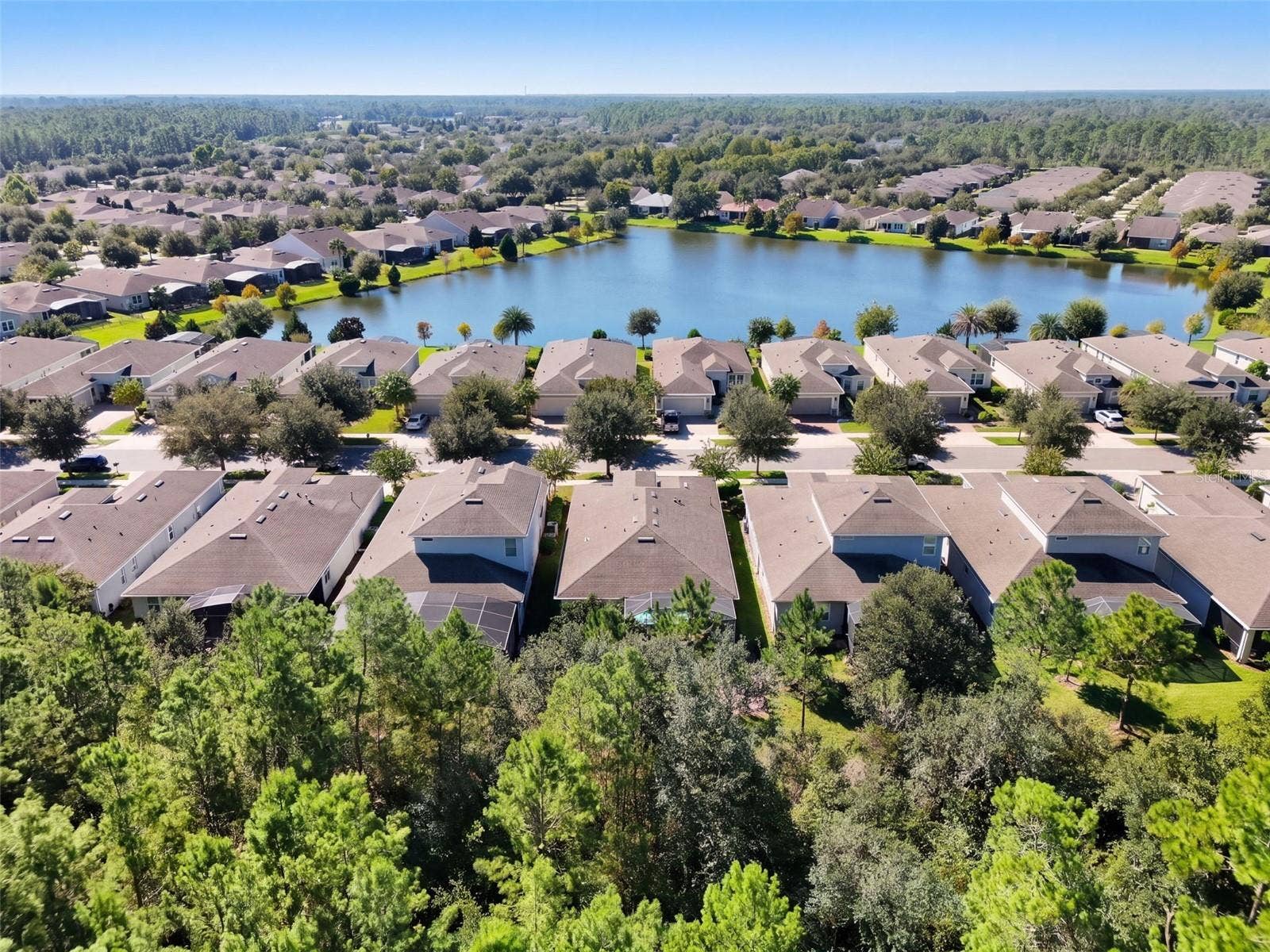 1233 EGGLESTON DRIVE, Deland, FL 32724 Aerial view from behind the Home