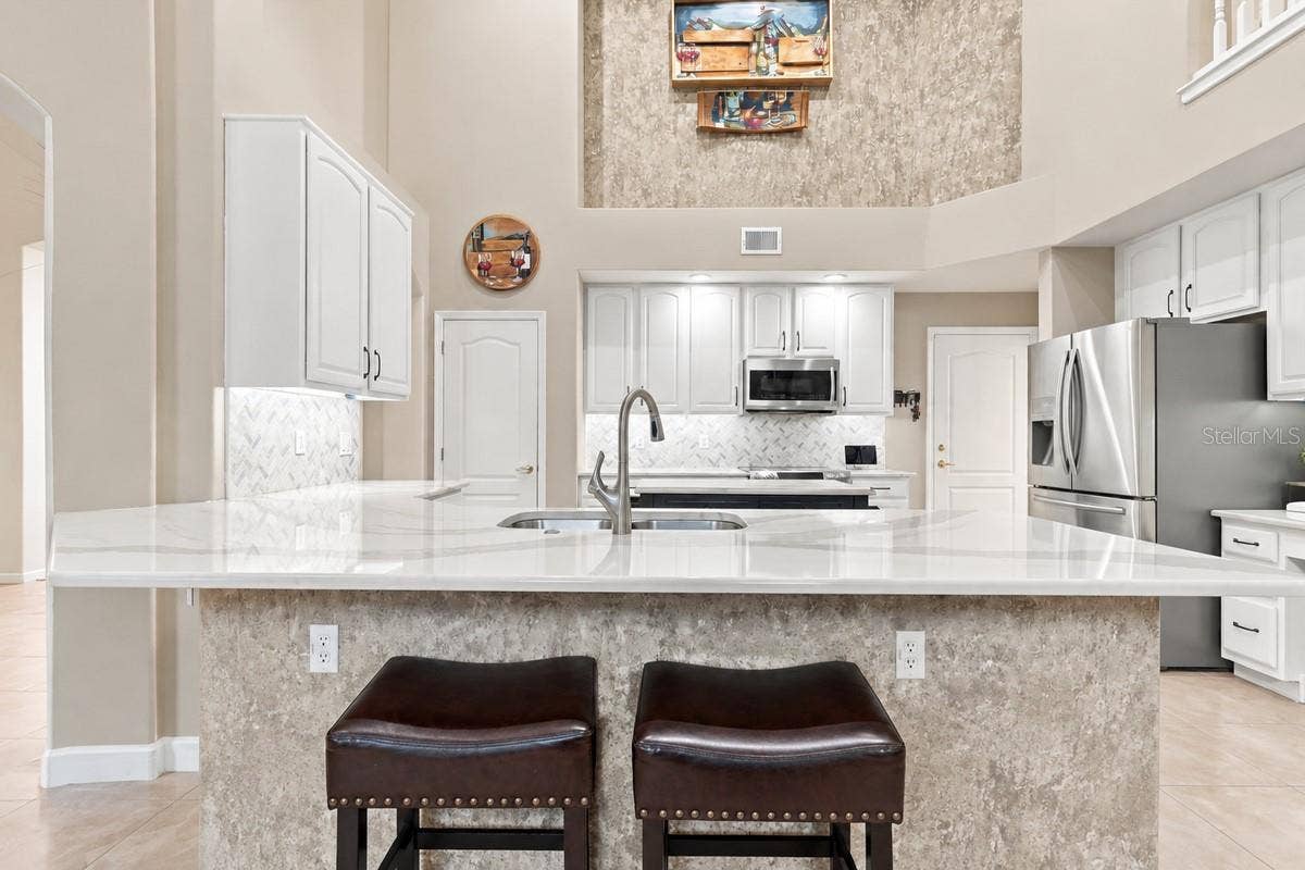 Entertain in the chef's kitchen.