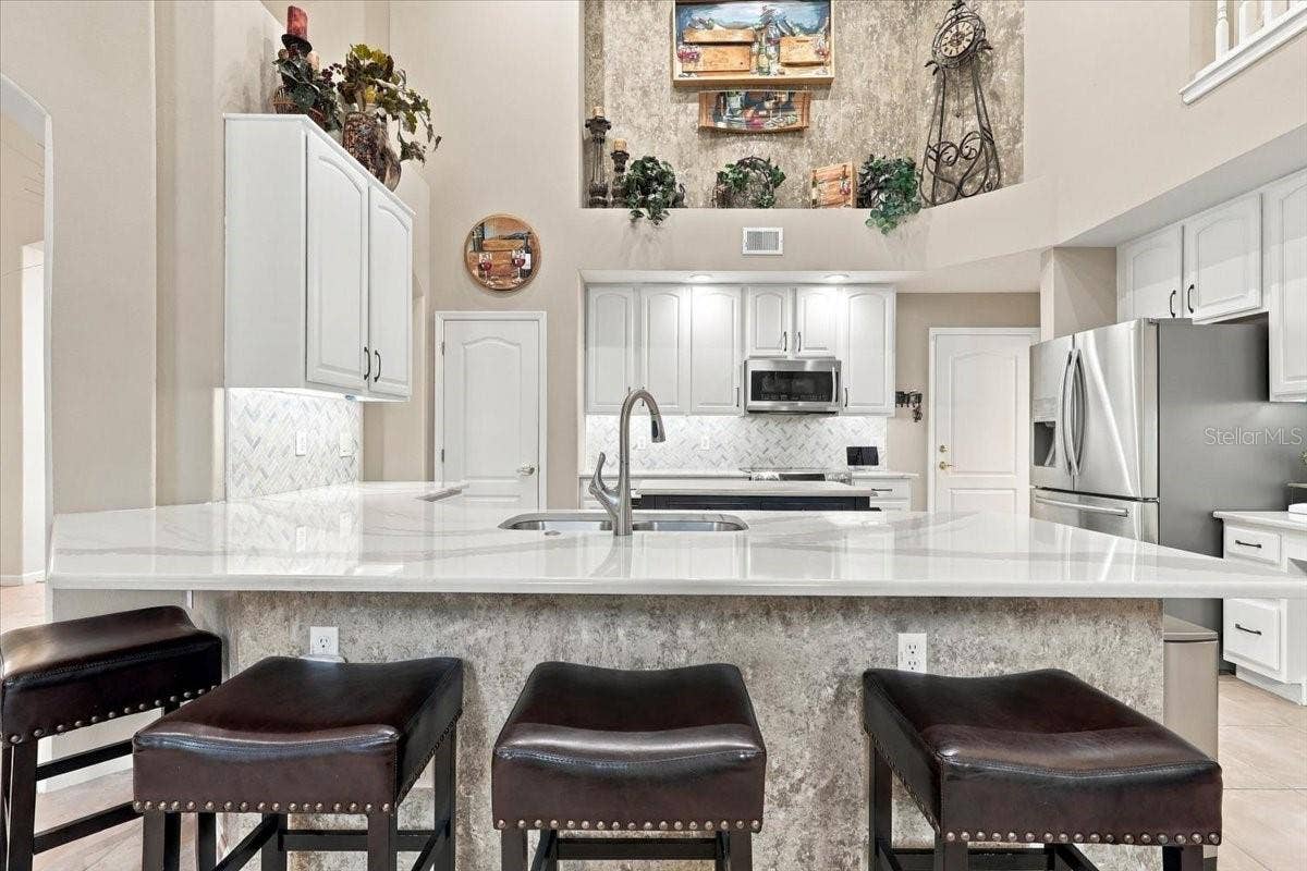 Entertain in the chef's kitchen.