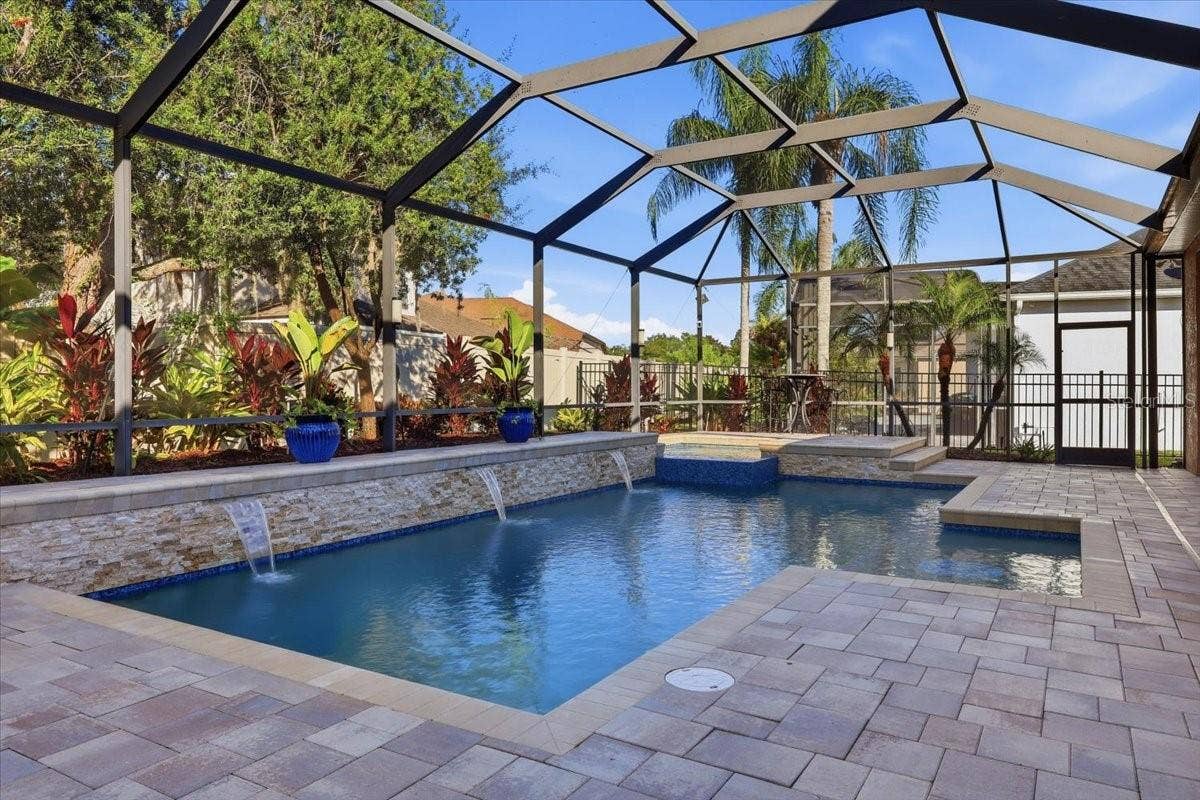 Private pool and spa, screened for year-round comfort.
