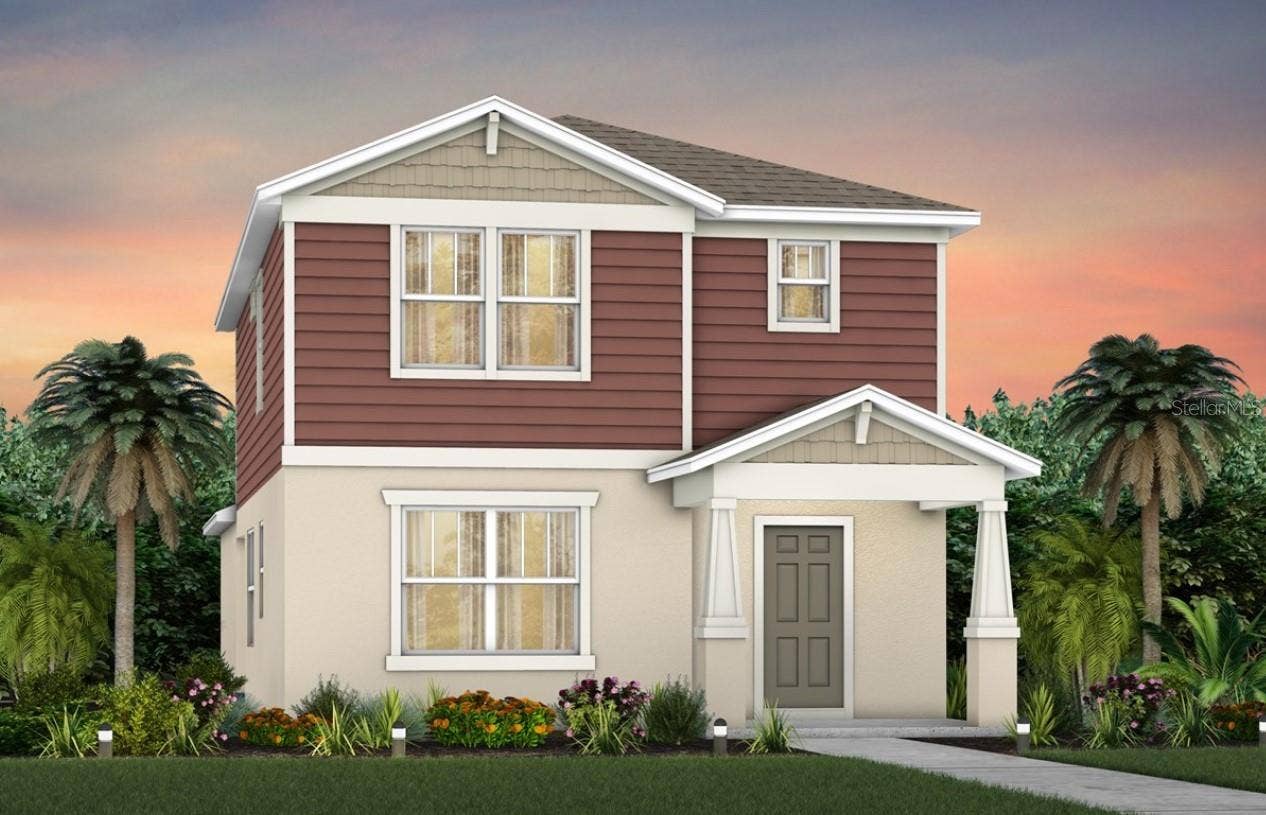 2628 CLEAR NIGHT AVENUE, Kissimmee, FL 34744 Exterior Design. Artistic rendering for this new construction home. Pictures are for illustrative purposes only. Elevations, colors and options may vary.
