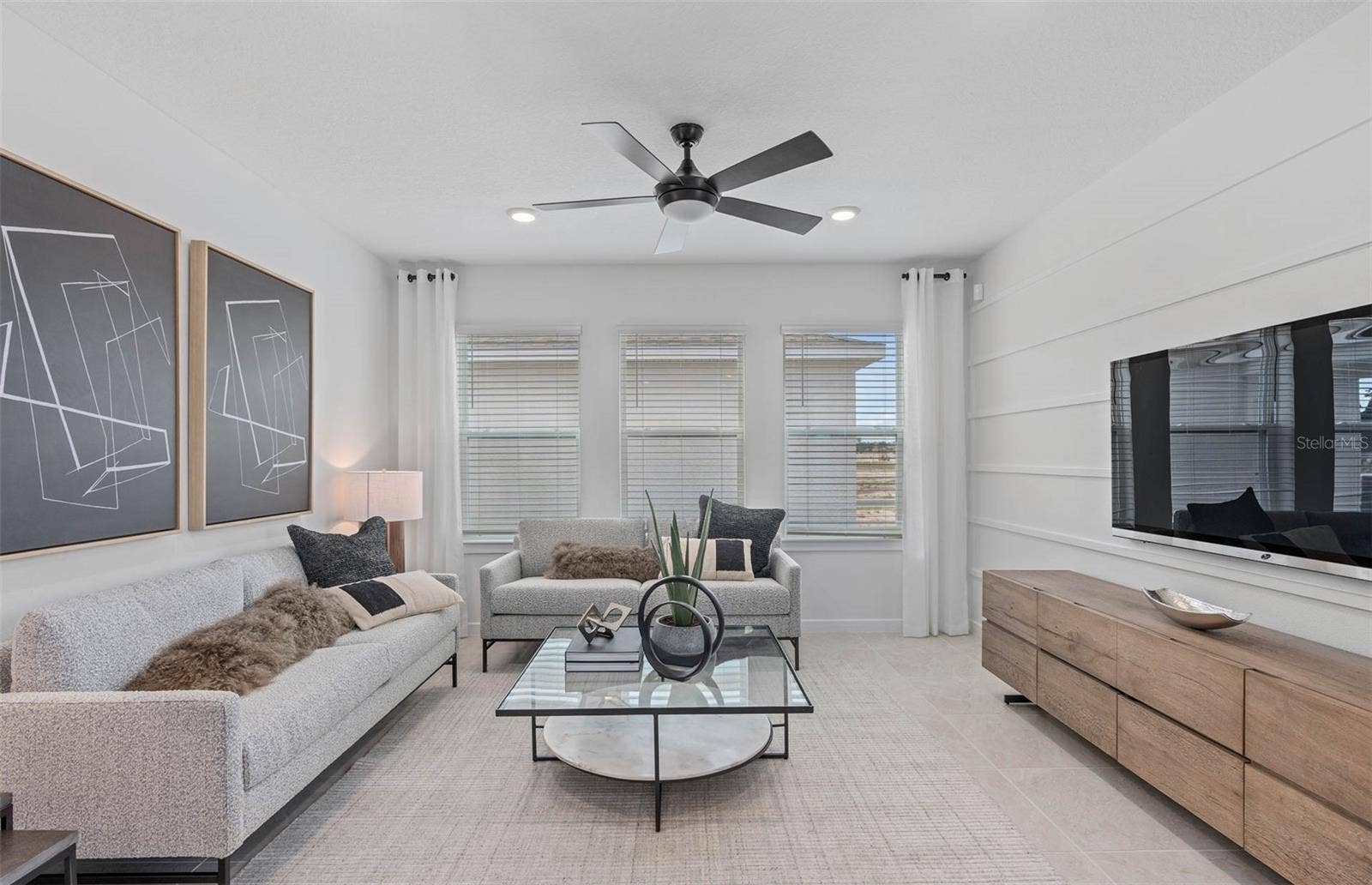 Model Home Design Only. Pictures and furnishings are for illustrative purposes only. Elevations, colors and options may vary. Furniture is for model home staging only.