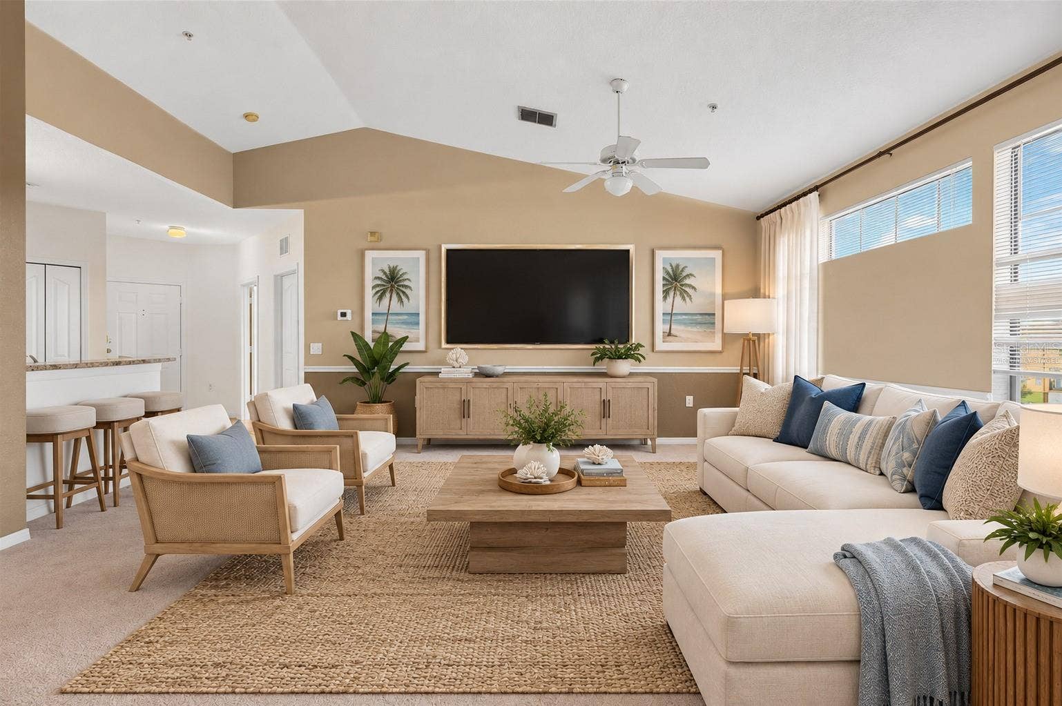 Virtually Staged Living Room
