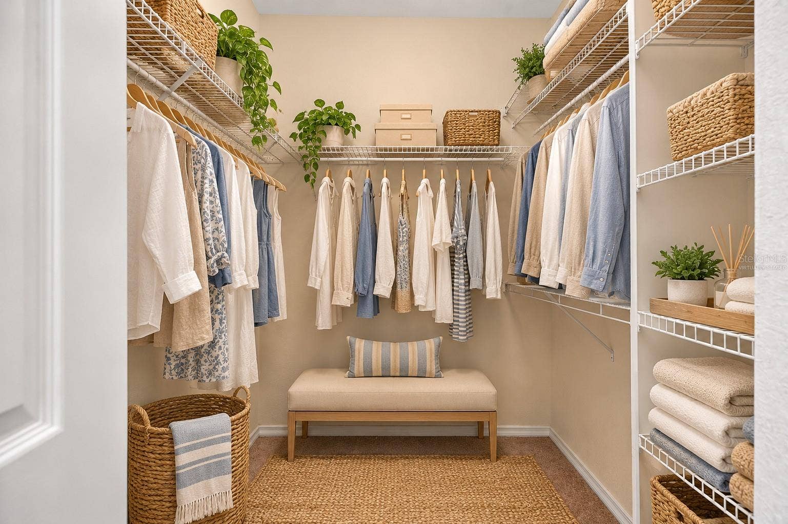 Virtually Staged Walk In Closet