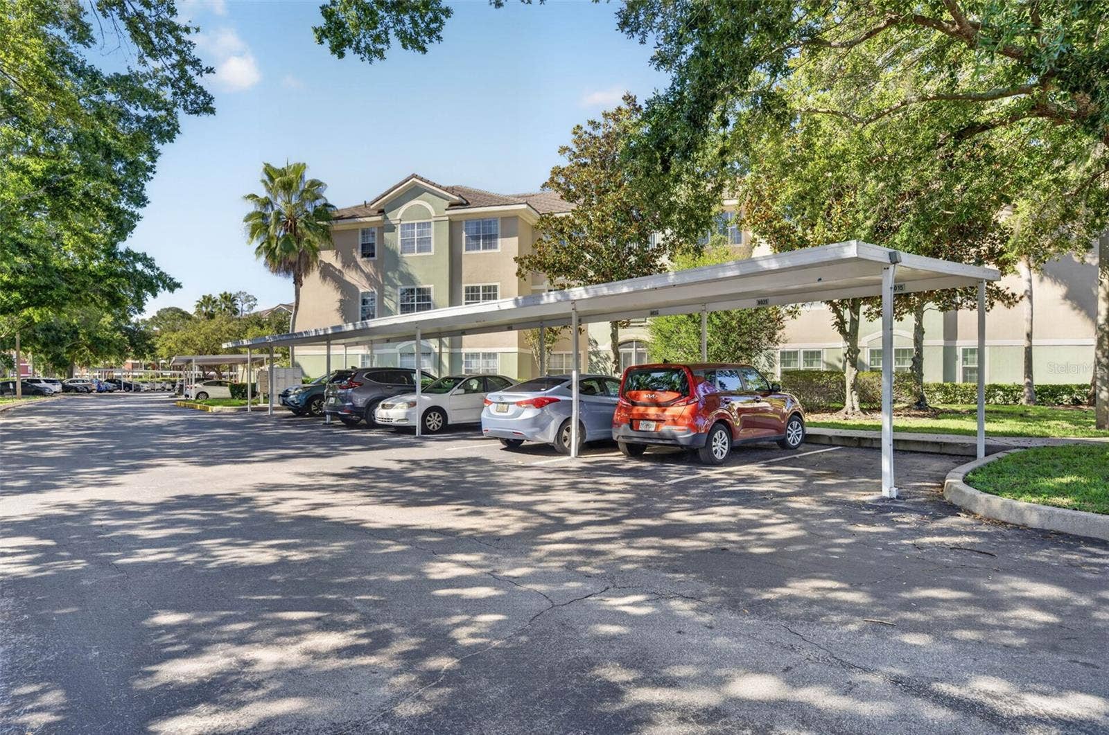 Covered parking in the community